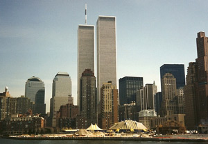 The Twin Towers of the World Trade Center prior to 9-11